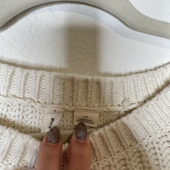 Anthropologie Moth Cream White Cropped Sweater - Picture 7 of 10